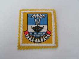 Jyväskylä -kangasmerkki / matkailumerkki / hihamerkki / badge -pohjaväri keltainen