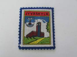 Jyväskylä -kangasmerkki / matkailumerkki / hihamerkki / badge -pohjaväri sininen
