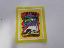 Imatra -kangasmerkki / matkailumerkki / hihamerkki / badge -pohjaväri keltainen