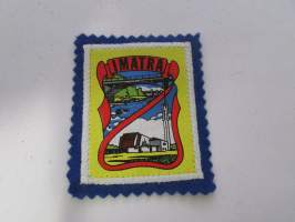 Imatra -kangasmerkki / matkailumerkki / hihamerkki / badge -pohjaväri sininen