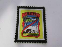 Imatra -kangasmerkki / matkailumerkki / hihamerkki / badge -pohjaväri musta