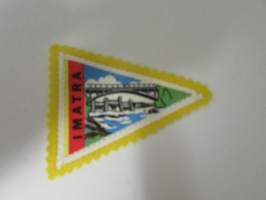 Imatra -kangasmerkki / matkailumerkki / hihamerkki / badge -pohjaväri keltainen