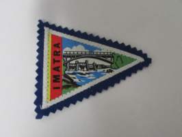 Imatra -kangasmerkki / matkailumerkki / hihamerkki / badge -pohjaväri sininen