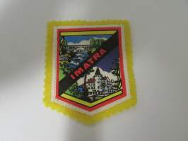 Imatra -kangasmerkki / matkailumerkki / hihamerkki / badge -pohjaväri keltainen