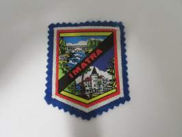 Imatra -kangasmerkki / matkailumerkki / hihamerkki / badge -pohjaväri sininen