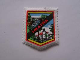 Imatra -kangasmerkki / matkailumerkki / hihamerkki / badge -pohjaväri valkoinen