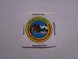 Hämeenlinna -tarra, matkamuistotarra 1970-luvulta