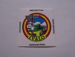 Ivalo -tarra, matkamuistotarra 1970-luvulta