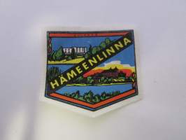 Hämeenlinna -kangasmerkki, matkailumerkki, leikkaamaton