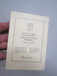 Suomen-Viron matkakortti - Finskt-Estländskt resekort, Armi Alfhild Raimio, 21.6.1938