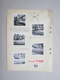 Ruissalon TT-ajot 1956 -valokuvasarja albumilehdellä