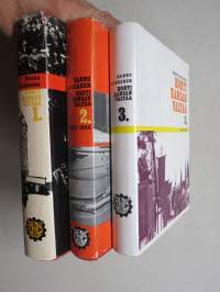 Kohti kansanvaltaa I-III - SDP 1899-1952 historiikki, etulehdellä nimikirjoitukset Rafael Paasio, Kalevi Sorsa + Varsinais-Suomen puoluekokousedustajat