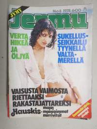 Jermu 1978 nr 8 -aikuisviihdelehti / adult graphics magazine, Verta hikeä ja öljyä, Tappohullu terroristi, Suomen seksikuningas Pekka Saari, ym.