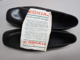 Nokia lateksipäällyskengät - ytterskor av latexgummi -käyttämättömät, arviolta 1950-luvulta