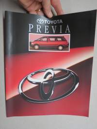 Toyota Previa 1995 -myyntiesite / sales brochure