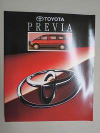 Toyota Previa 1992 -myyntiesite / sales brochure