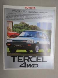 Toyota Tercel 4WD 1985 -myyntiesite / sales brochure