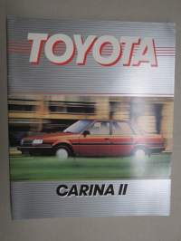 Toyota Carina II 1986 -myyntiesite / sales brochure