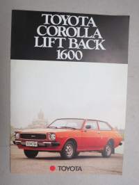 Toyota Corolla Liftback 1600 1977 -myyntiesite /sales brochure