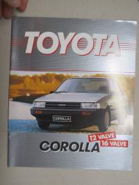 Toyota Corolla 12 / 16 Valve 1987 -myyntiesite /sales brochure