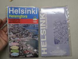 Helsinki opaskartta 1994, erillinen kartta ja nimiluettelo (=osoiteluettelo) muovikotelossa