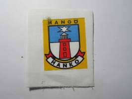 Hanko -Hangö -kangasmerkki, matkailumerkki, leikkaamaton