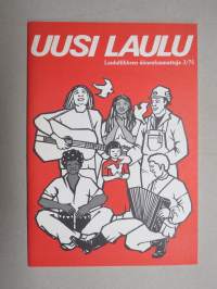 Uusi Laulu 1975 nr 3, poliittisen, vasemmistolaisen  laululiikkeen kannattaja, Kansainväliset laulufestivaalit, Isabel Parra, Kansan nyrkki, Avaruuslintu (Tampere)