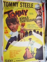 Tommy Härkätaistelijana -elokuvajuliste / poster, pääosissa Tommy Steele, Janet Munro, Sidney James, Bernard Cribbins, ohjaus John Paddy Carstairs