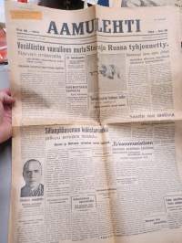 Aamulehti 19.2.1944, Narvan murto, 13 bolshvikkien lentokonetta ammuttu alas Helsingissä uhrit lueteltu nimineen, Saksalaiset moteissa, Sonja Henie, ym.