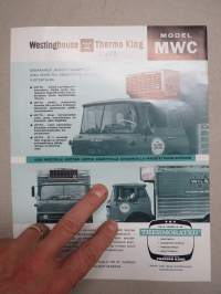 Westinghouse Thermo King Model MWC mekaaninen jäähdytyskoneisto erityisesti jakeluautoihin -myyntiesite