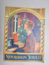 Nuorison Joulu 1926 -joululehti, Anni Kaste, Juho Koskimaa, Olli Karila, Kersti Bergroth, Kiinalainen lautapeli takakannessa, ym.