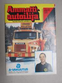 Ammattiautoilija 1985 nr 5, Kansikuva Silvasti / Scania 146 XEH-699, Liha-alan kuljetukset, Mercedes-Benz 124-sarja, Autolauttoja, ym.