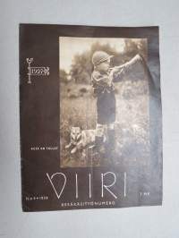Viiri 1939 nr 4, Neovius Oy asiakaslehti, vaatteita, muotia, kudonnaisia, mm. jumpperikilpailu, ryijyjä ym. käsityöalan asiaa ja mainoksia