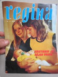 Regina 1972 nr 11, Kristian (Bengt Huhta) ja Arja (Lehtimäki) + vauva, Pauli Nevala, Pikkuväen muotia, kertomuksia, ym. -ajanvietelehti