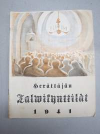 Herättäjän Talvikynttilät 1941 - Heränneen kansan joululehti, Elias Simojoki - Joulukirkossa Mantsinsaarella, K.R. Kares, J.K. Kuoppala, Jaakko Lammi, J. Sinnemäki