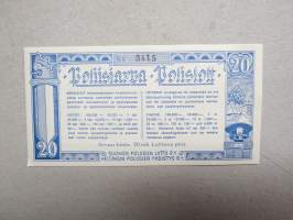 Poliisiarpa, arvonta 31.5.1943 nr 3415 Polislott -lottery ticket