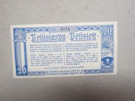 Poliisiarpa, arvonta 31.5.1943 nr 3414 Polislott -lottery ticket