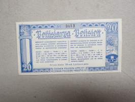 Poliisiarpa, arvonta 31.5.1943 nr 3413 Polislott -lottery ticket