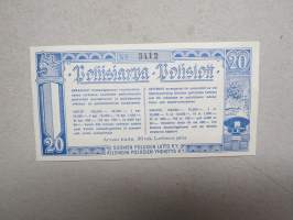 Poliisiarpa, arvonta 31.5.1943 nr 3412 Polislott -lottery ticket