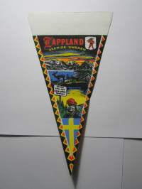 Lappland Sperrige -Sweden -matkailuviiri, pikkukoko / souvenier pennant