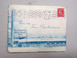 Olympia Helsinki 1940 kirjekuori, kulkenut / leimattu 5.7.1939