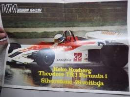 Keke Rosberg -Theodore TR 1 Formula 1 Silverstone 1978 voittaja - Vauhdin Maailma -juliste / centerfold poster