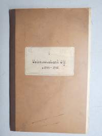 Valokuvaustuonti Oy -kirjanpitokirja / tilikirja vv. 1944-1948