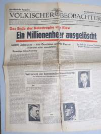 Völkischer Beobachter - Kampfblatt der Nationalsozialistischen Bewegung Grossdeutschlands, Norddeutsche Ausgabe, 28.9.1941 -natsipuoleen sanomalehti
