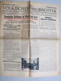 Völkischer Beobachter - Kampfblatt der Nationalsozialistischen Bewegung Grossdeutschlands, Norddeutsche Ausgabe, 25.7.1941 -natsipuoleen sanomalehti, Galland 71.72.