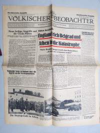 Völkischer Beobachter - Kampfblatt der Nationalsozialistischen Bewegung Grossdeutschlands, Norddeutsche Ausgabe, 8.5.1941 -natsipuoleen sanomalehti