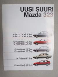 Mazda 323 1987 -myyntiesite / sales brochure
