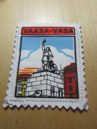 Vaasa-Wasa -kangasmerkki / matkailumerkki / hihamerkki / badge -pohjaväri valkoinen