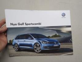 Volkswagen Golf Sportcombi 2014 -myyntiesite, ruotsinkielinen / sales brochure