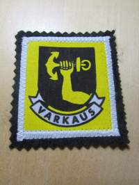 Varkaus -kangasmerkki / matkailumerkki / hihamerkki / badge -pohjaväri musta